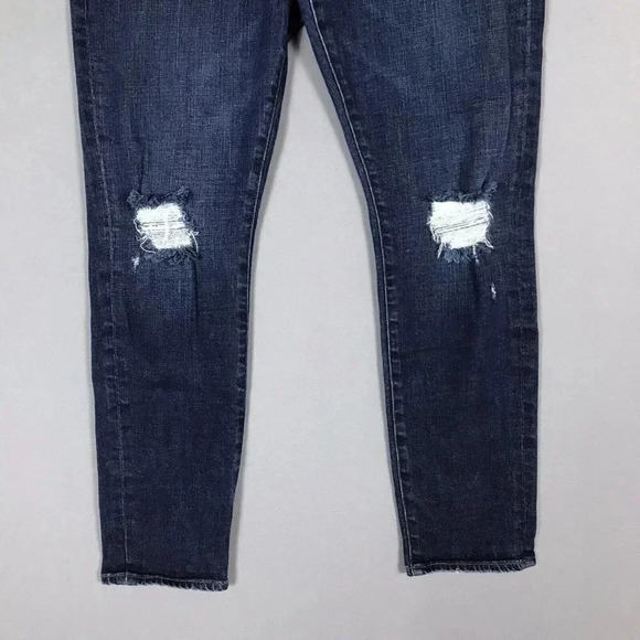 FRAME Le Garcon Size 31 Ankle Slim Boyfriend Jeans Mid Rise Distressed Crop - Picture 3 of 16
